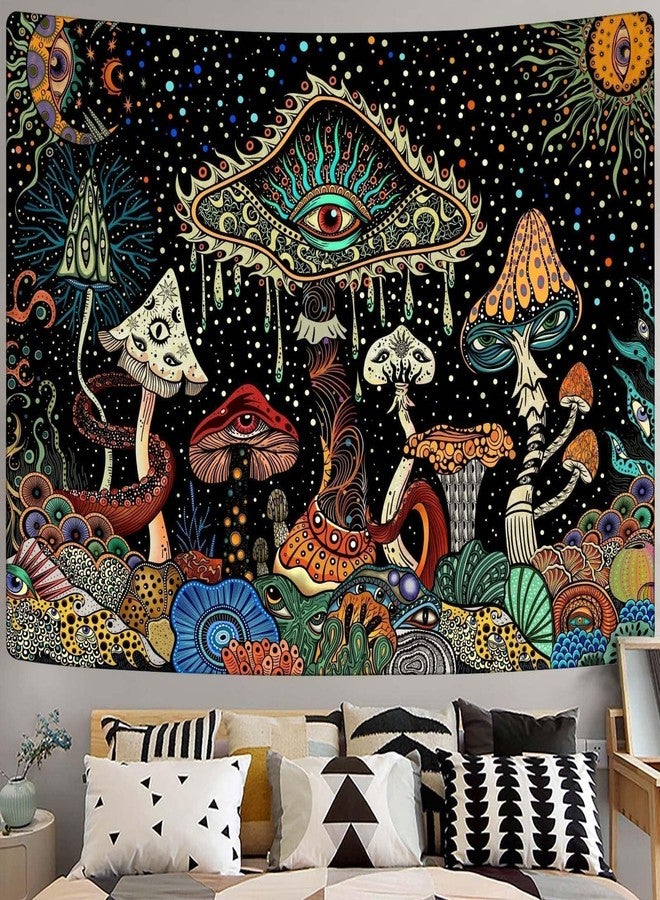 Yeoiat Mushroom Tapestry Hippie Tapestry for Bedroom Cute Tapestries Aesthetic Wall Tapestries Hanging for Bedroom Dorm Living Room (Mushroom, 36.00" X 48.00") - Image 2